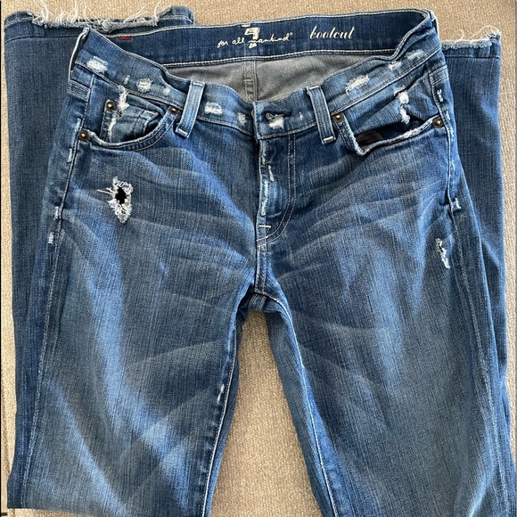 7FAM Distressed Bootcut - Picture 2 of 8